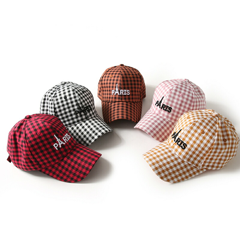 Setinn キャップ ギンガムチェック Munsingwear ギンガムチェックサッカー素材 フラッグ飛び柄