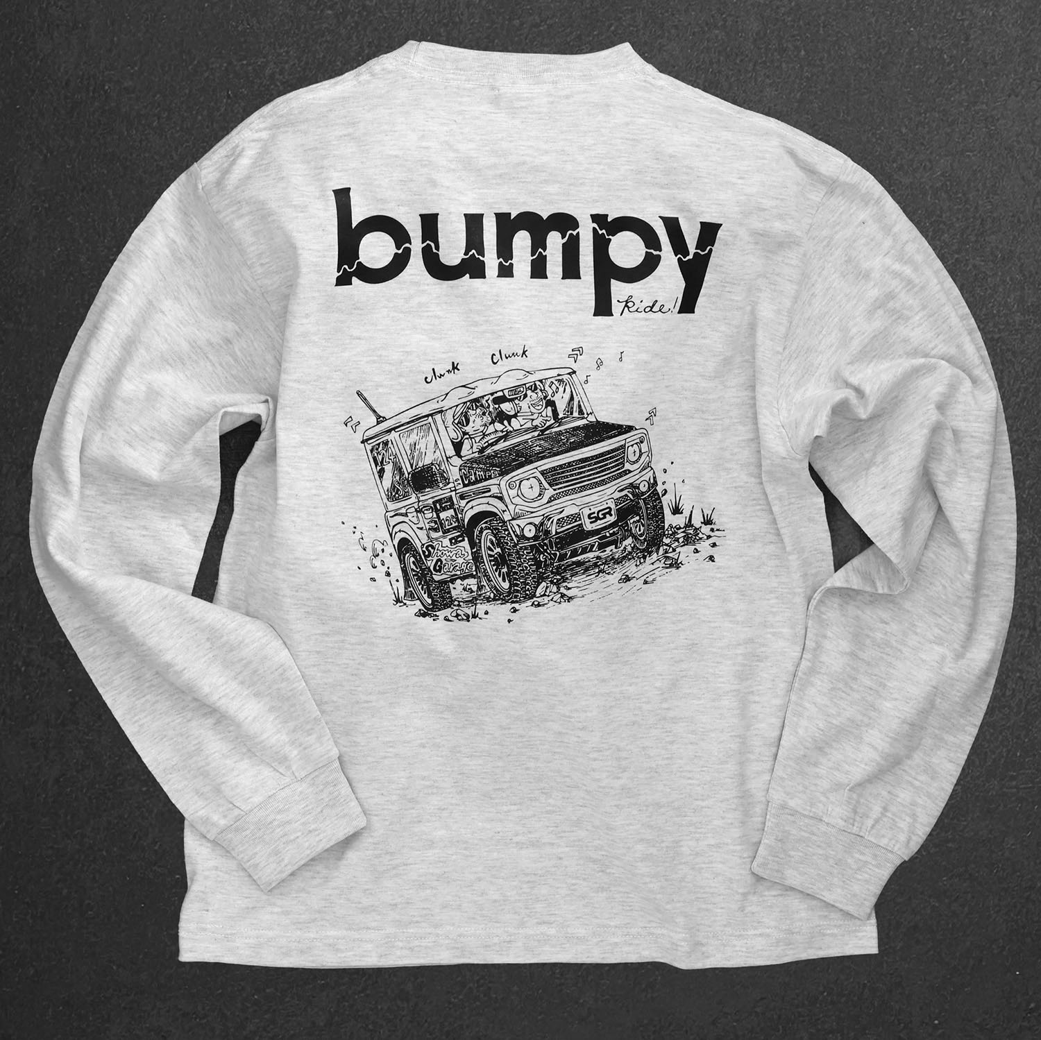 ショウワガレージ CAMPSコラボ ロングスリーブTシャツ bumpy ロンT リブ付き