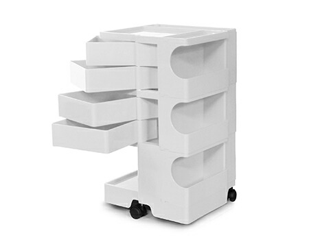 〈2年保証正規品〉ボビーワゴン BobyWagon ワゴン デザイナーズ キャビネット キャスター付き オフィス リビング 書斎 トレイ 収納 多機能 整理 整頓 大容量 ペン入れ ファイル すっきり プラスチック製 インテリア 3段 4トレイ