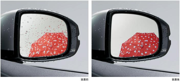 N-BOX JOY CUSTOMアクアクリーンミラー 親水式ドアミラーFF車用(AQUACLEANロゴ入り／クリア／左右セット) 08V11-32R-001 JF5 JF6 HONDA ホンダ 純正 アクセサリー パーツ エヌボックス ターボ スロープ｜ガレージアイデア店