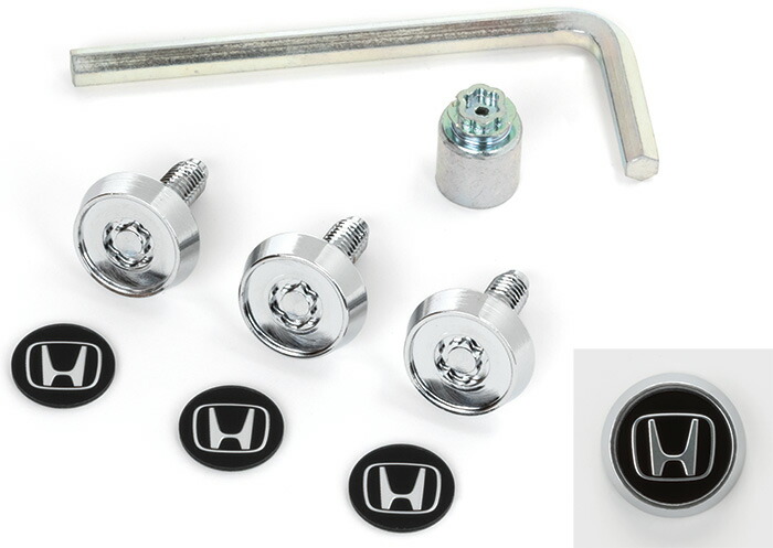 HONDA ホンダ 純正 アクセサリー パーツ STEPWGN SPADA ステップワゴン スパーダ ナンバープレートロックボルト(ロゴステッカー付) 08P25-PS5-000A RP6 RP7 RP8 オプション