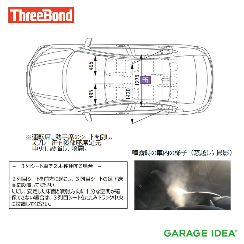楽天市場 スリーボンド Threebond 自動車室内用可視光応答型光触媒スプレー 6735 Tb6735 タクシー レンタカー 観光バス ウィルス対策 ウイルス対策 ガレージアイデア楽天市場店