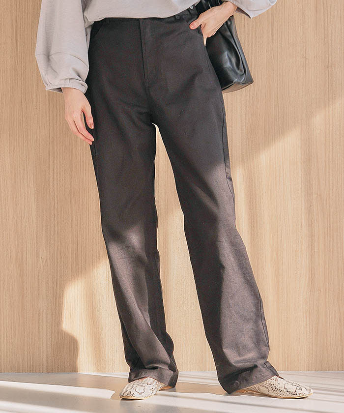 ウエストゴムチノパン レディース ウエストゴム チノパン きれいめ