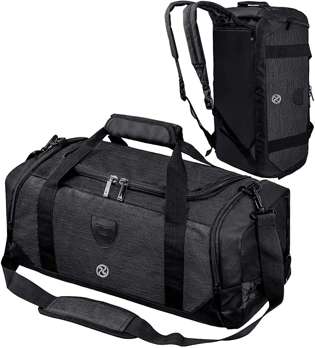 スポーツバッグ メンズ ダッフルバッグ メンズ ボストンバッグ ジムバック リュック型可能 3way 旅行バッグ シューズ収納 大容量 防水 軽量 乾湿分離 アウトドア ユニセックス 人気 黒