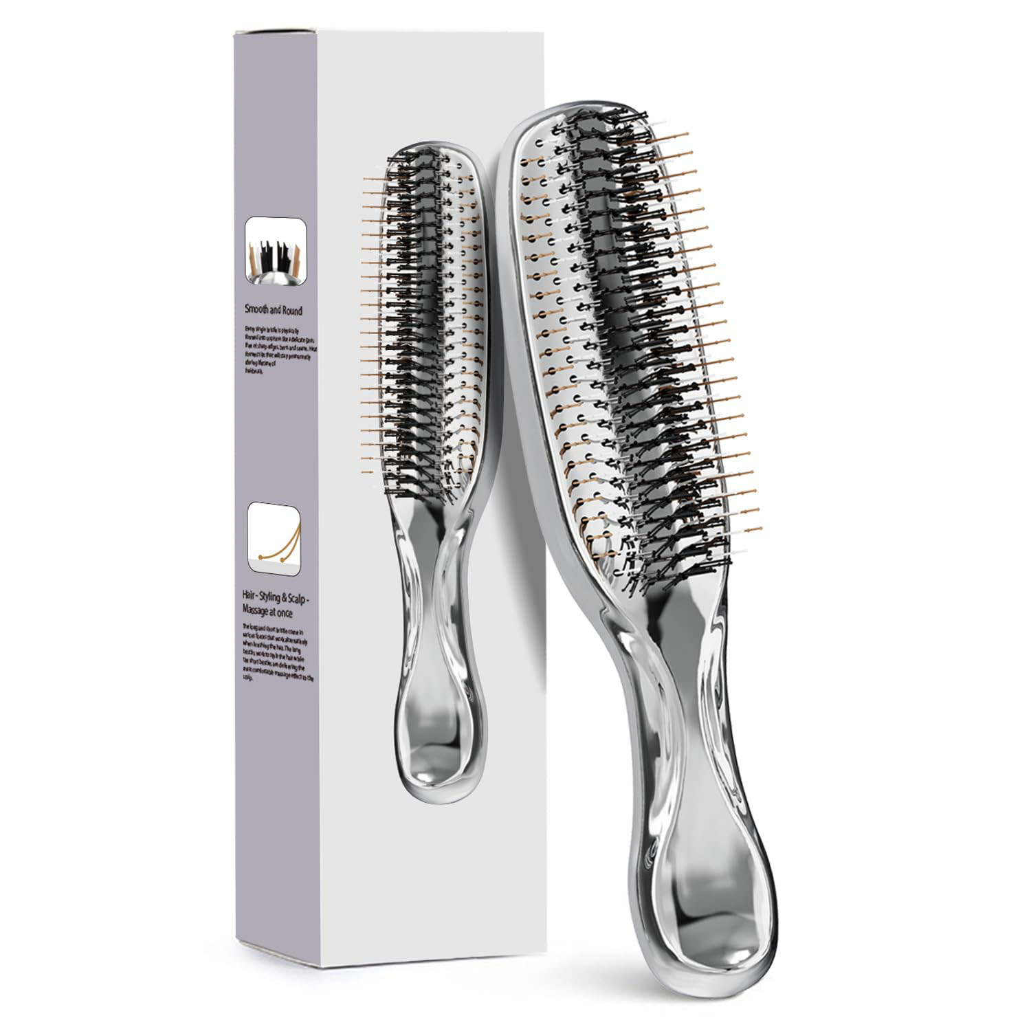 ヘアブラシ くし ウェットブラシ ブラシ ミニ ブロードライコームブローブラシ スタイリング ヘアケアブラシ くし 髪の毛 サラサラ 乾湿両用 ス抜け髪予防 絡まない 美髪 静電気防止ヘアブラシ 縮れを減らす サラツヤ 髪質改善 ギフト 女性 誕生日プレゼント女性