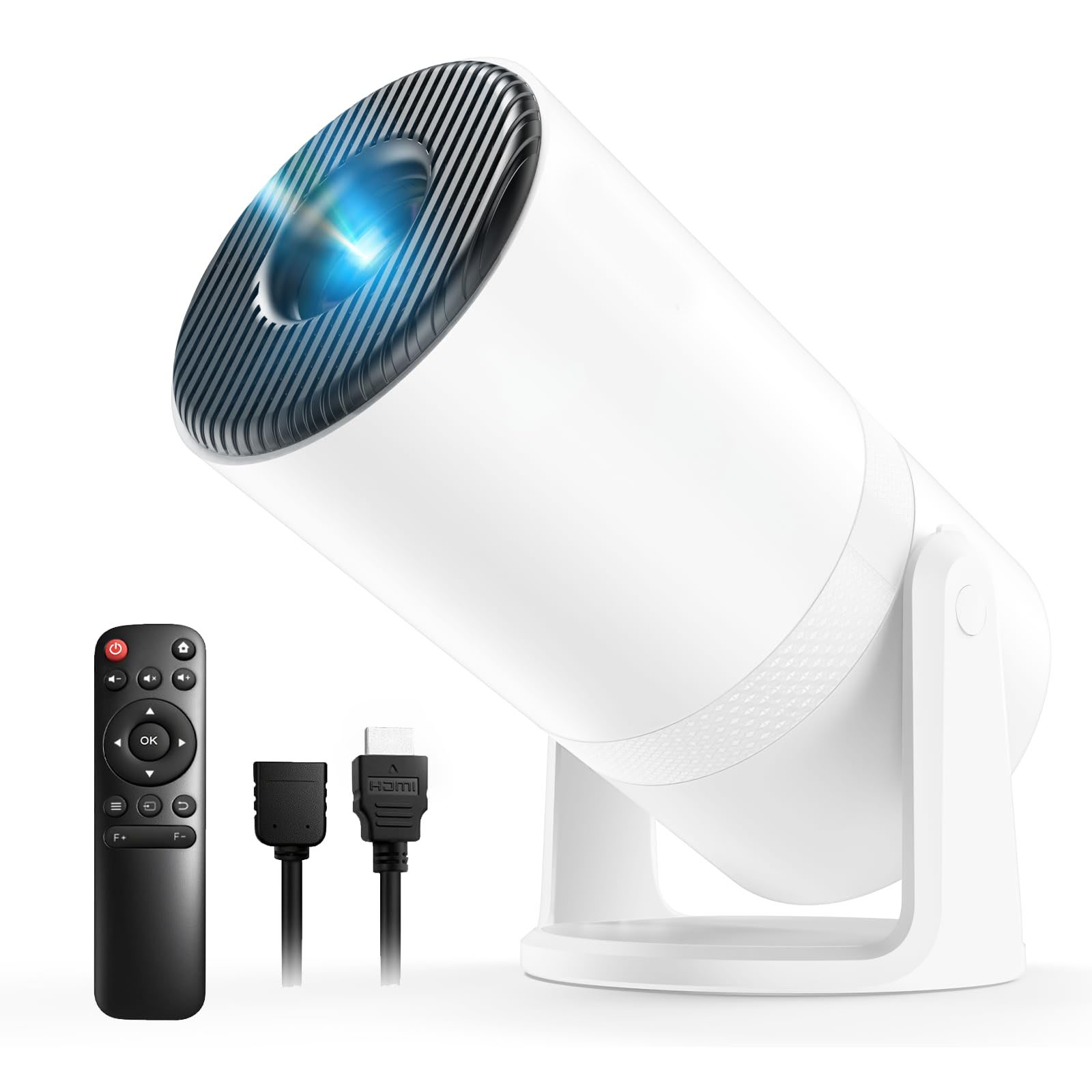 プロジェクター 家庭用【Android TV搭載・超小型】270°回転 4K対応 Native1080P 電動フォーカス 真の25000LM 高輝き度 静音 自動台形補正 天井投影 200インチ大画面 設置簡単 Bluetooth5.3 & Wi-Fi6 内蔵スピーカー スマホ/DVD/PC/ゲーム機対応 日本語取扱書 11,186円