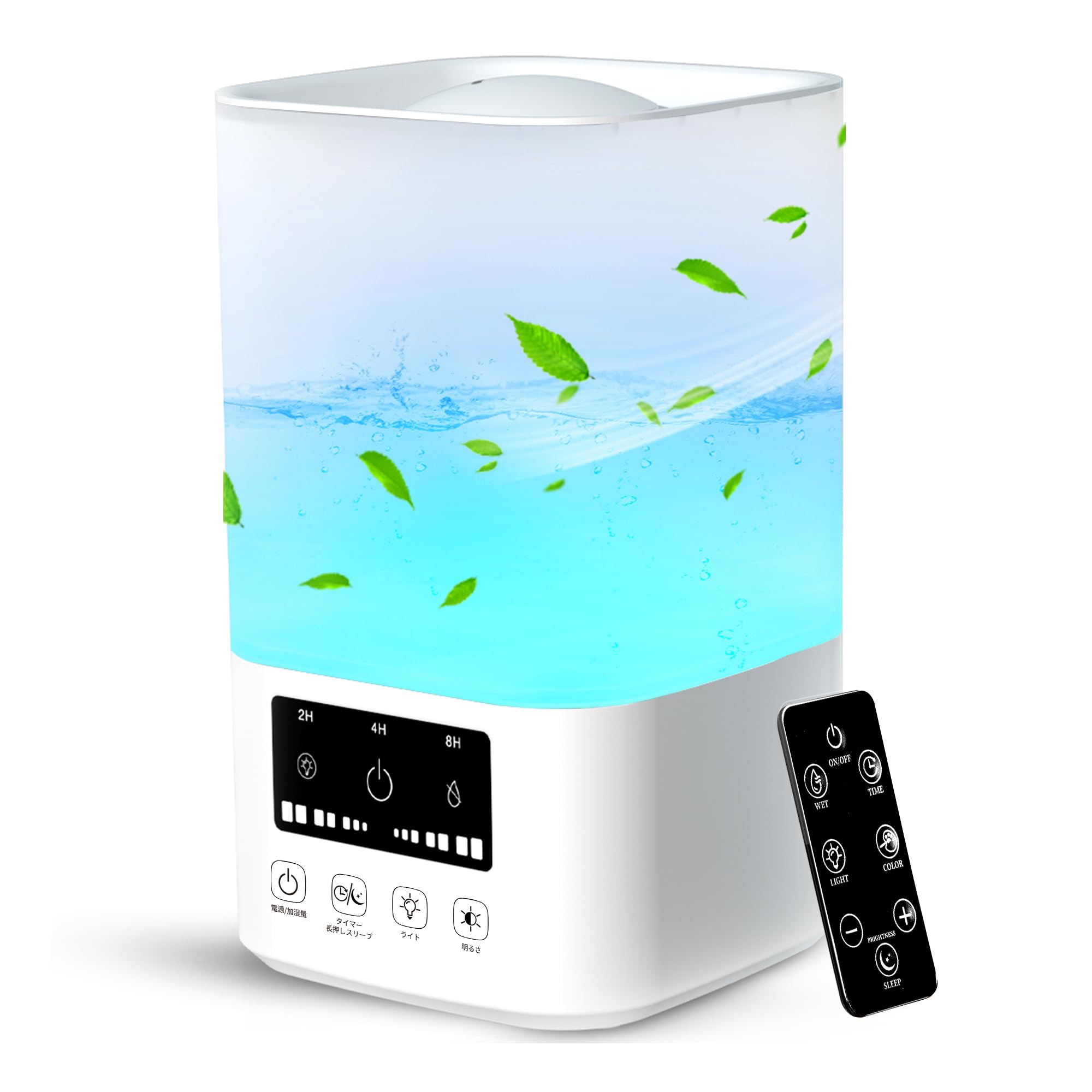 加湿器 大容量 5L【2024最新パワフル加湿 加湿器 大容量 加湿器 卓上 超音波式 アロマ対応 上から給水 3段階加湿調節 タイマー 連続32時間運転 静音 スリープモード 空焚き防止 LEDパネル リモコン式 加湿 パワフル 最大32畳対応 使用簡単 持ち運び便利 年寄りや女性に優しい｜一奏店
