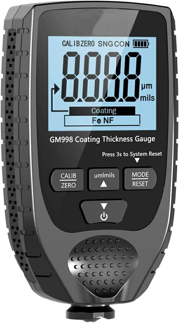 【楽天市場】膜厚測定片手で簡単に塗装面のデジタル膜厚計, 鉄系&非鉄系のデジタル膜厚計自動車の塗装やペイント作業の塗装膜厚計のデジタル膜厚計