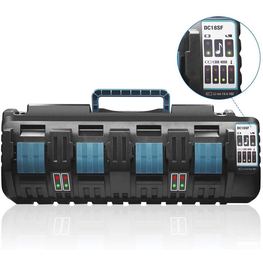 マキタ Dc18sf 充電器 4口充電器 マキタ 14 4v 18v バッテリー 用 互換品 Usb端子搭載 充電用usbポート付 スマホ充電可能 Bl1430 Bl1440 Bl1450 Bl1460 Sermus Es