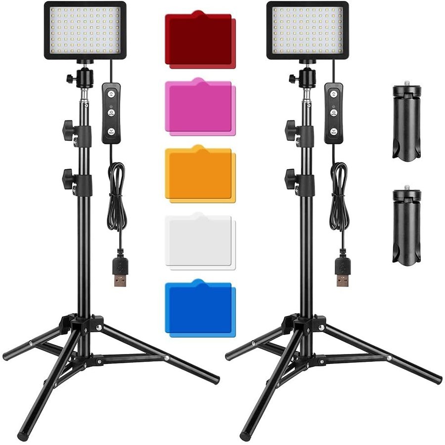 一点限り✨ 撮影用ライト 2packセット 調節可能三脚　スタンド　撮影