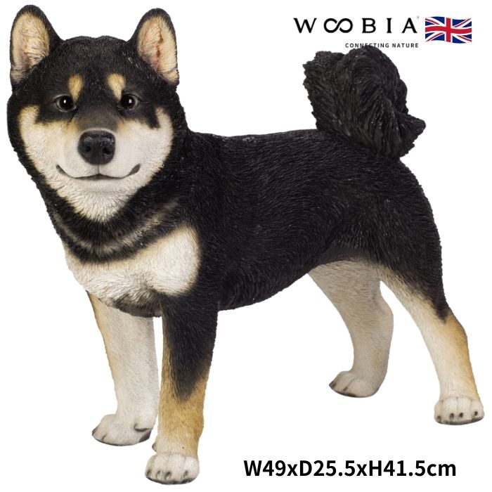 置物 立っている黒柴犬 イヌ 特大 高さ41.5cm woobia ウービア 大きい かわいい おしゃれ ガーデン インテリア オブジェ 巨大 可愛い プレゼント 北欧 玄関 雑貨 動物 モダン 面白い 庭 ギフト 屋外 家 リアル 玄関先 ガーデンオーナメント
