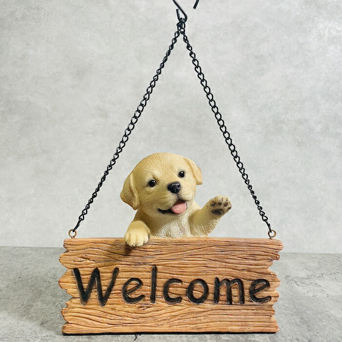 楽天市場】WELCOME いぬ 犬 ドッグイヌの置物 置物 ウェルカム