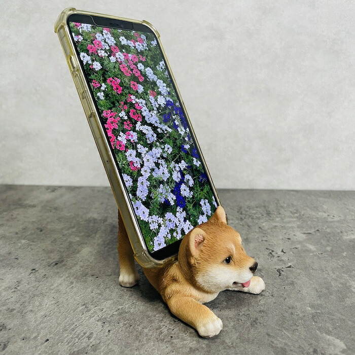 楽天市場】スマホスタンド 寝そべる柴犬 グッズ woobia ウービア 犬