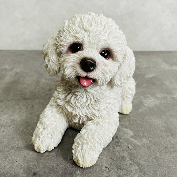 ピンクプードル 置物 2個セット オブジェ プードル ピンク おしゃれ