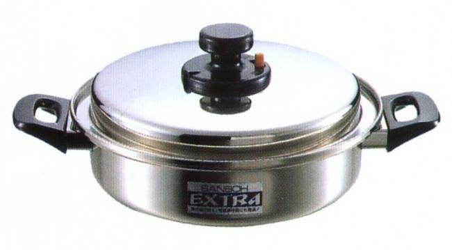 【保証付】【日本製】【無水鍋 ih対応】エクストラ 卓上両手鍋 24cm キッチン用品 食器 調理器具 鍋 フライパン 両手鍋 21cm～25cm IH/ガス両方対応 霜龍器物 シモリュウ 燕三条｜ガーデニング　ワクイショップ