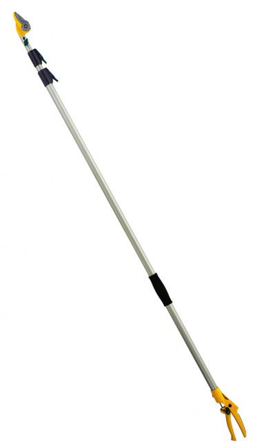 【お買い物マラソン限定ポイント5倍】【14％引き】ムサシ 高枝切り鋏 ポールスリム 3段式 4mロング アンビル刃 高枝切りバサミ 超軽量 伸縮 380 剪定鋏 園芸用品 ガーデニング