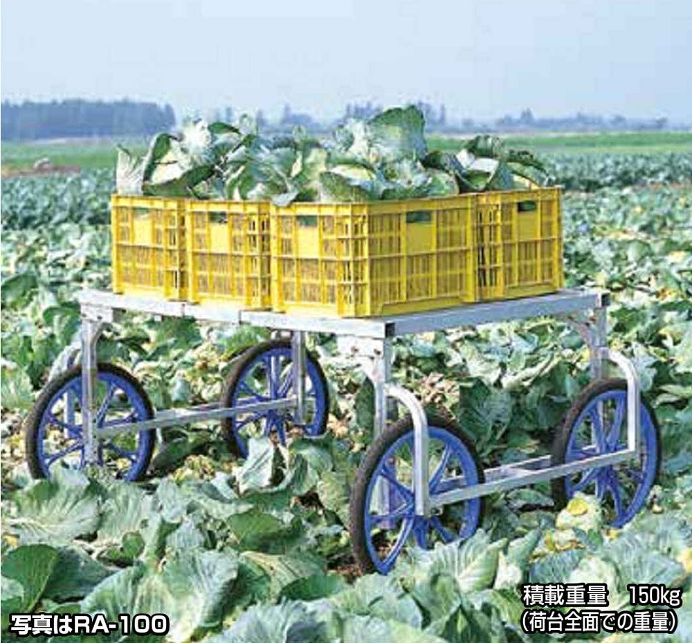 楽太郎 軽銀製 採り入れる手押し車 RA-200Nノーパンクタイヤ付 ～荷台高84～104糎 代引っ張ること不可 人間宅様お届け+5000円加えること HARAX ハラックス