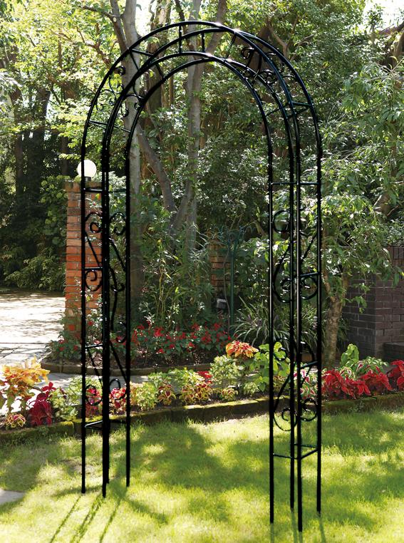 楽天市場】ガーデンアーチ アーチ フレーム アイアン 幅120×奥行20×高