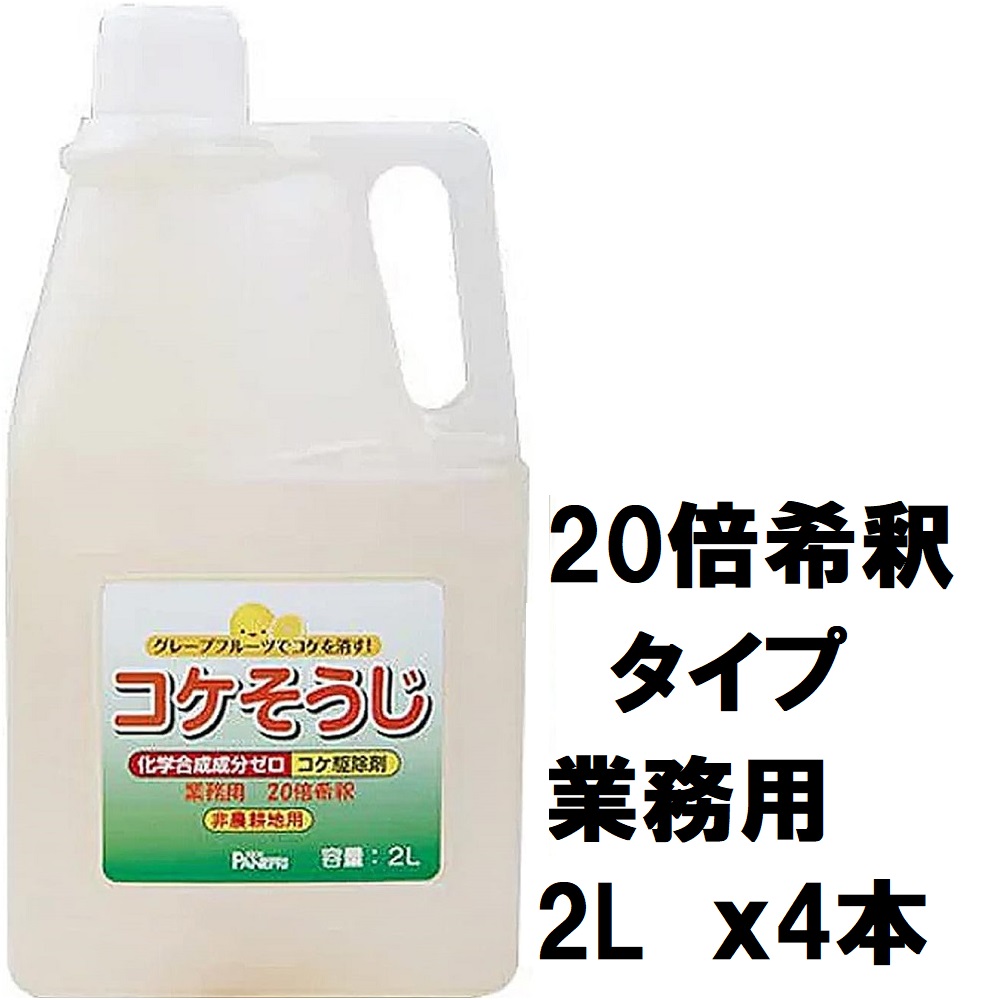 （ケース販売）パネフリ工業　コケそうじ濃縮液業務用（高濃度20倍希釈タイプ）8L（2Lｘ4本）～イシクラゲ対策 コケ除草剤 こけ退治 苔駆除