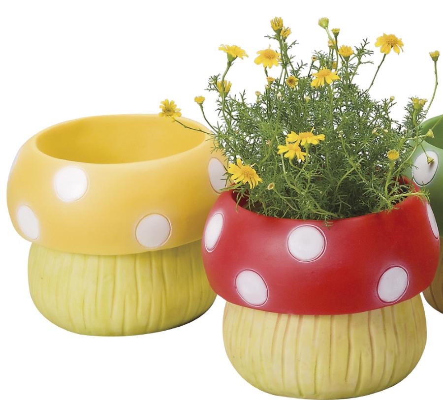 楽天市場】（5個セット販売）陶器カラフルきのこS（H2383