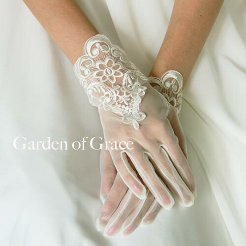 楽天市場】レース仕様のミディアムフィンガーレスグローブ【メール便