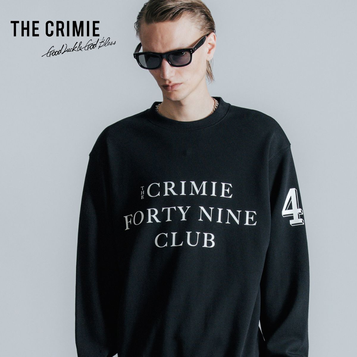 【堅苦しさ】 THE CRIMIE クライミー THE CRIMIE 49 CLUB CREW NECK SWEAT THE CRIMIE 49 野球クラブ 労働者の一団 のど首 汗水