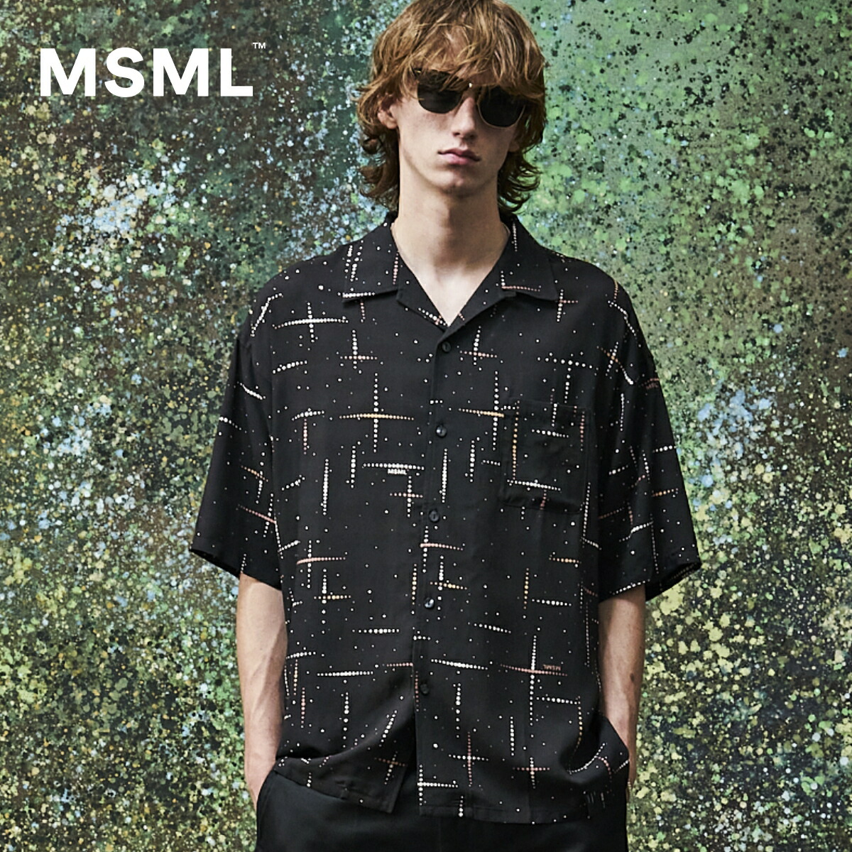 楽天市場】【公式】MSML KASURI CROSS PRINTED OPEN COLLAR SHORT
