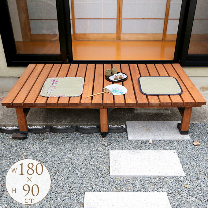Gardenyouhin Space Wooden Deck 180 90 Wood Deck Relaxation Bench