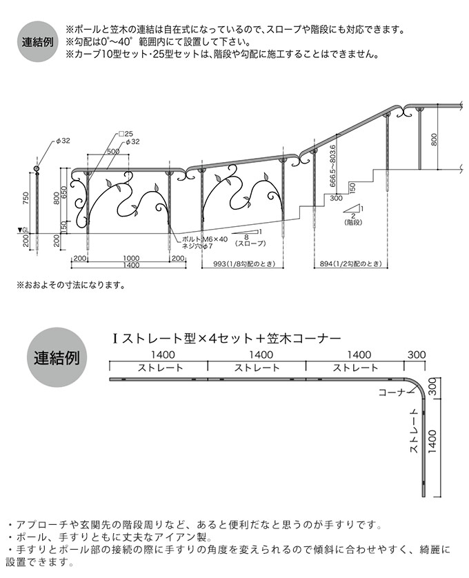 屋外 階段 手すり 実用性も兼ねた パークフェンス ストレート 設置高さ 80cm アプローチ 仕切り スロープ 段差 坂道 安全 補助 公園 花壇 手摺 玄関 入り口 介護 リフォーム 送料無料 Gulbaan Com