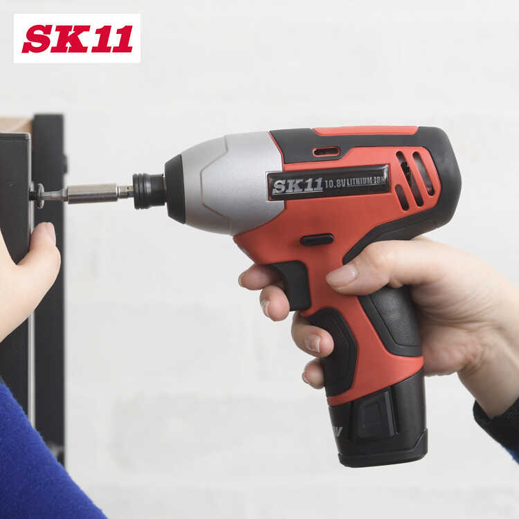 電動ドライバー 充電式 セット 藤原産業 SK11 電動インパクトドライバー 10.8V クラッチ機能 電動ドリル 工具 家具 組み立て 【送料無料】｜Nester（ネスター）