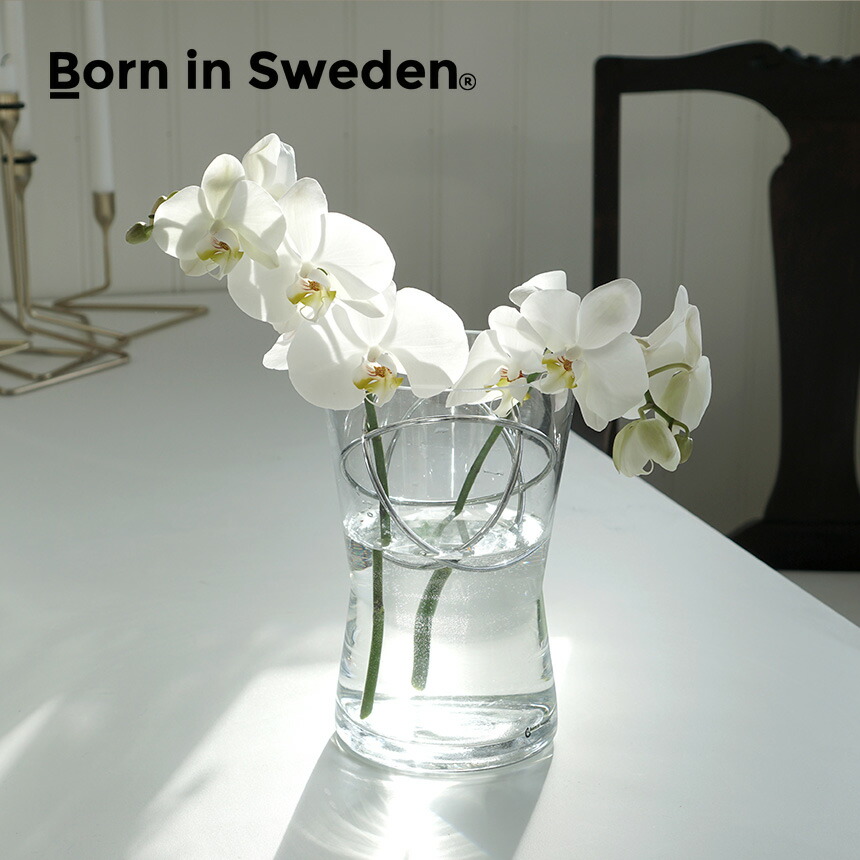 【無料ラッピング】 花瓶 おしゃれ 北欧 ブランド Born in Sweden スフィアベース M ガラス ガラスベース フラワーベース ガラス花瓶 花器 花留め 花止め シンプル モダン インテリア オブジェ プレゼント 【送料無料】