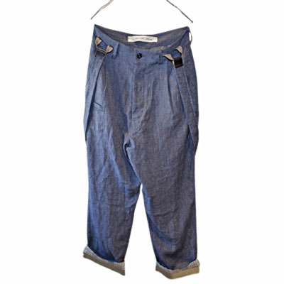 30%バーゲンプライス！A TENTATIVE ATELIER/ア テンタティブ アトリエ" Ｇeorge 2 " PAINTER'S CROSS BAND PANTS W LEATHER TAG クロスバンドペインターパンツ【MA2626607B】【MEN'S】｜Garde-Robe 52,206円
