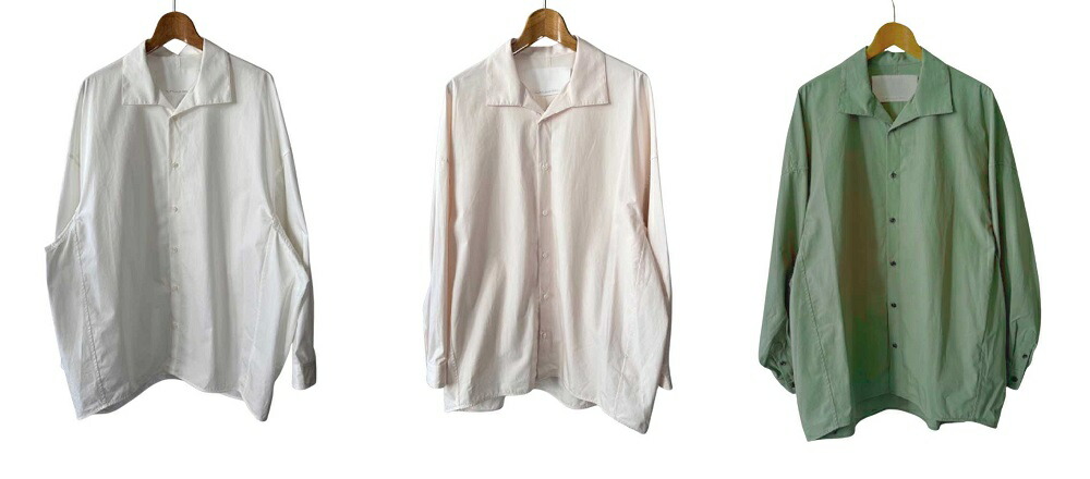 26ss_nonnotte /  ノ航空マイルDraping Open Collar  Shirt Type A\u003cBR\u003eドレーピングオープンカラーシャツ【N-26S-002】【MEN\u0027S】