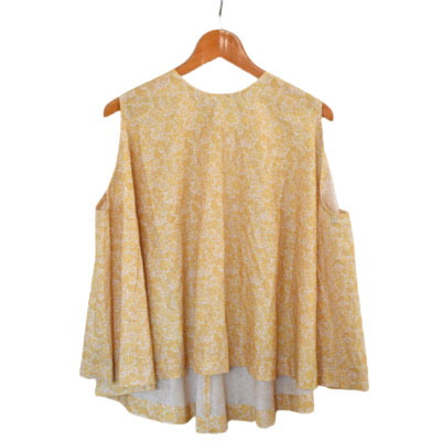 30%バーゲンプライス！WHITEREAD / ホワイトリード " CIRCLE TOP WITH THE FASTENING " サークルカットスリーブレスリバティトップス 【WR087】｜Garde-Robe 33,534円