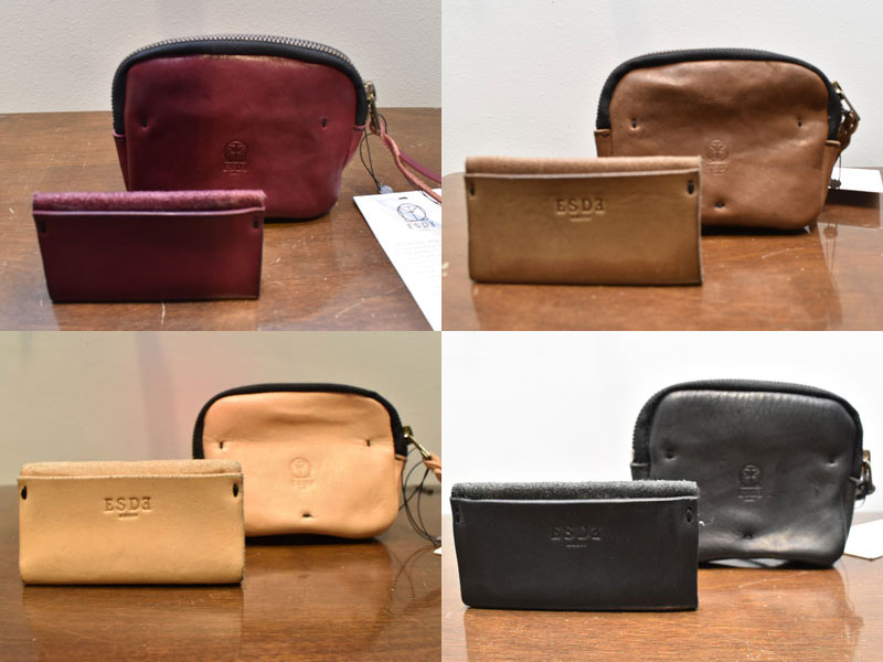 50%バーゲンプライス！ESDE / エスデ <br>Small wallket with card holderスモールジップウォレット ウィズ カードホルダー4色展開