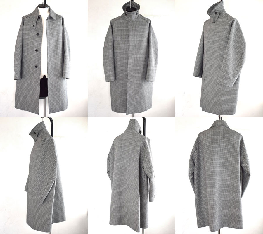 22AWMAATEE&SONSマーティーアンドサンズ TWEED BAL COLLAR COAT