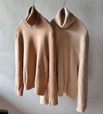 バーゲンプライス！_BOBOUTIC ボブティック " LIGHT and DARK (caresse) " TURTLENECKGAUGE 7 【4961】｜Garde-Robe