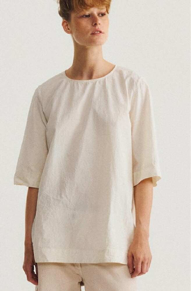 30%バーゲンプライス！CASEY CASEY / ケイシーケイシーSIMPLE TOP 【26FH187-CHALK POPLIN】【WOMEN'S】｜Garde-Robe