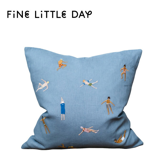 Fine Little Day ファインリトルデイ クッションカバー SWIMMERS