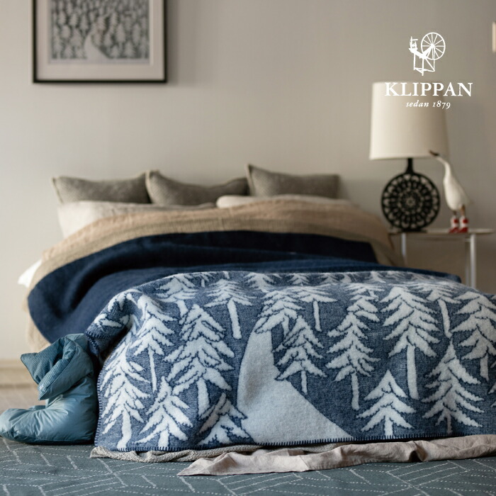 楽天市場】KLIPPAN クリッパン ウールブランケット 130x180 BOTANICAL
