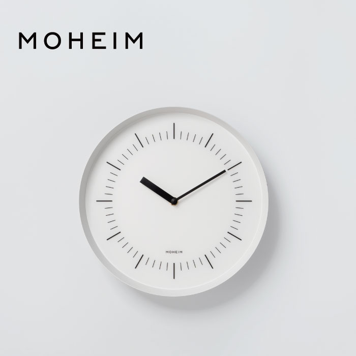 掛け時計 Moheim モヘイム Horn White White 時計 クロック ミニマル リビング おしゃれ カッコいい メンズ シンプル Gardiner