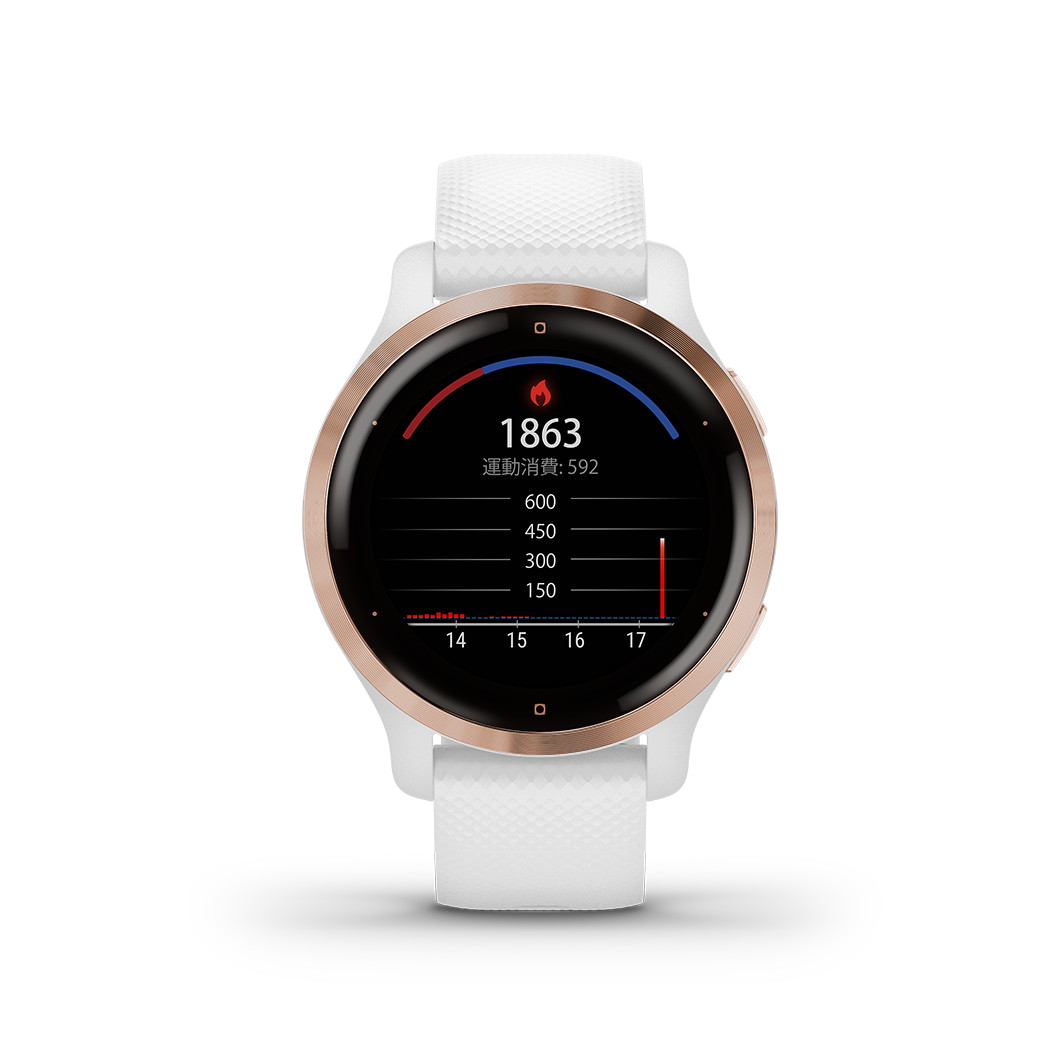 GARMIN スマートウォッチ GPS Venu 2S White Rose Gold 010-02429-63