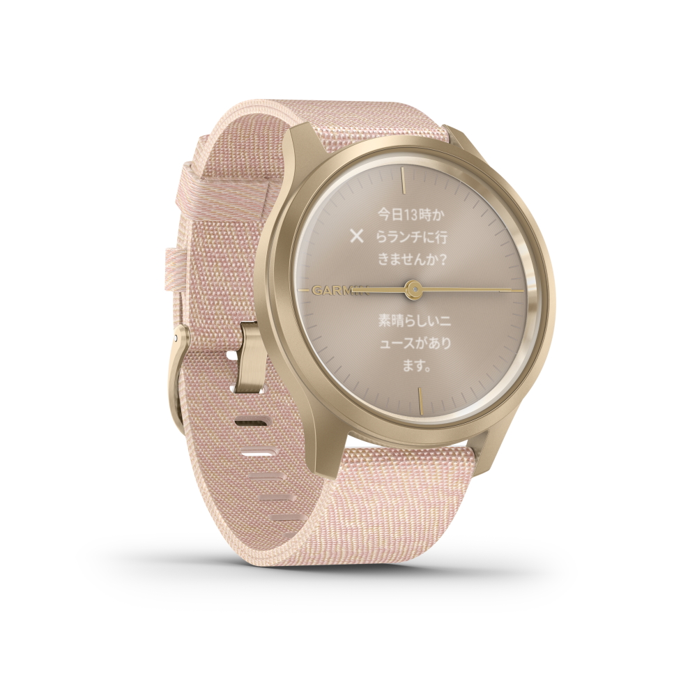 Garmin Edge ガーミン ガーミン Vivomove Style Vivomove Blush Pink Nylon Light Gold スマートウォッチ 活動量計 心拍計 ウェアラブル ウォッチ 腕時計 活動量計 ダイエット器具 歩数計 スポーツウォッチ 睡眠管理 送料無料 ガーミン店 Garmin公式直販 地域限定あす楽