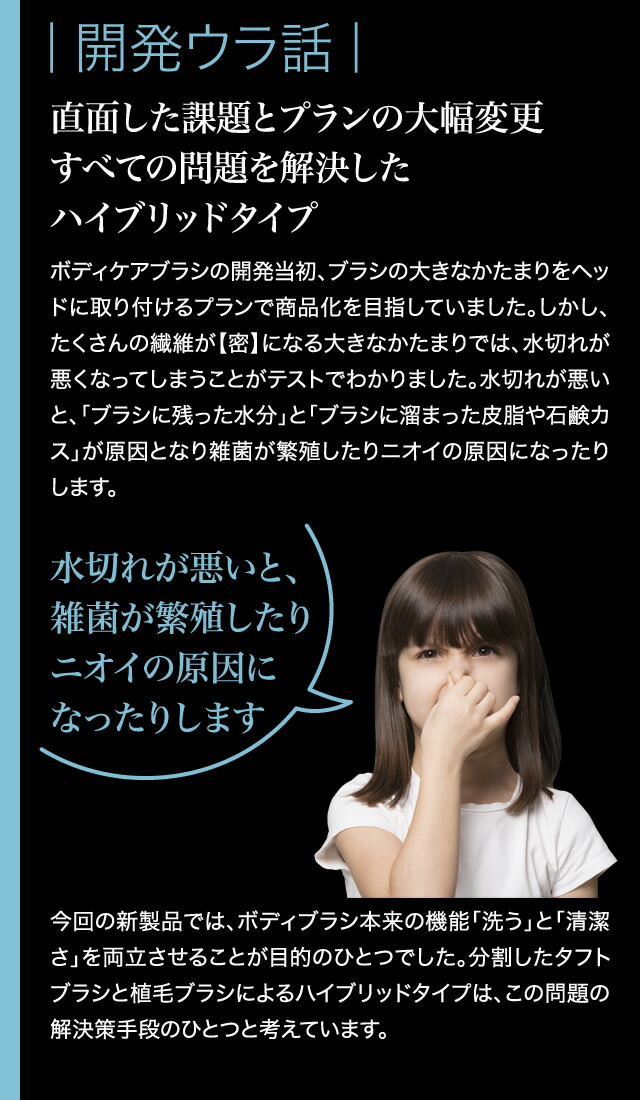 日本製ボディブラシ背中やわらかボディケアブラシ手作りお風呂洗う身体洗いボディーブラシシャワーブラシ背中ケア背中の毛穴毛穴汚れニキビ黒ずみ柄ロング長い柄吊り下げドライブラシプレゼント喜ばれる女性20代30代40代ギフト