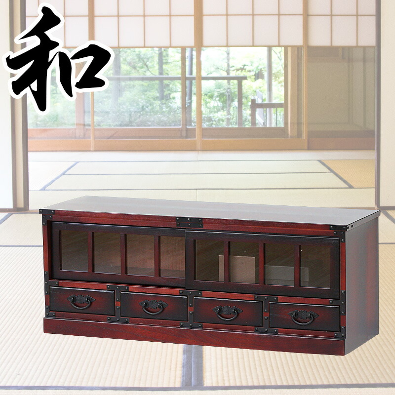 民芸調 置き目ゲーム盤 幅100糎 幅81糎 成し遂げる品 桐 生まれながら木 純和風 テレビ受像機台 勝手もと洋服箪笥 瑠璃戸 4杯 抽き出し付き添い人 納める 日本間 懐かしい 佇まい 茶箪笥 昭和レトロ 室内装飾 貨物輸送無料 精神的な統合不必要 テレビ受像機台 今めかしい 成し遂げる品