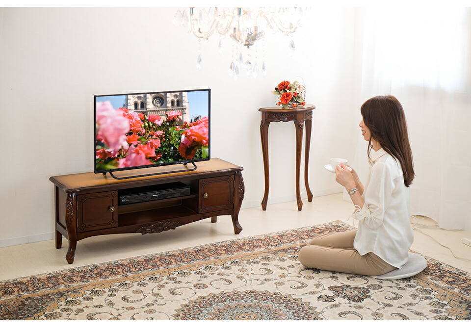 テレビ台 猫脚 アンティーク 幅110cm ブラウン 木製 テレビボード 完成品 ローボード ルーター モデム収納 おしゃれ テレビ台 Wifi オーディオ収納 茶 猫足 おしゃれ エレガント 天然木 北欧 アンティーク調 送料無料 組立不要 Butlerchimneys Com