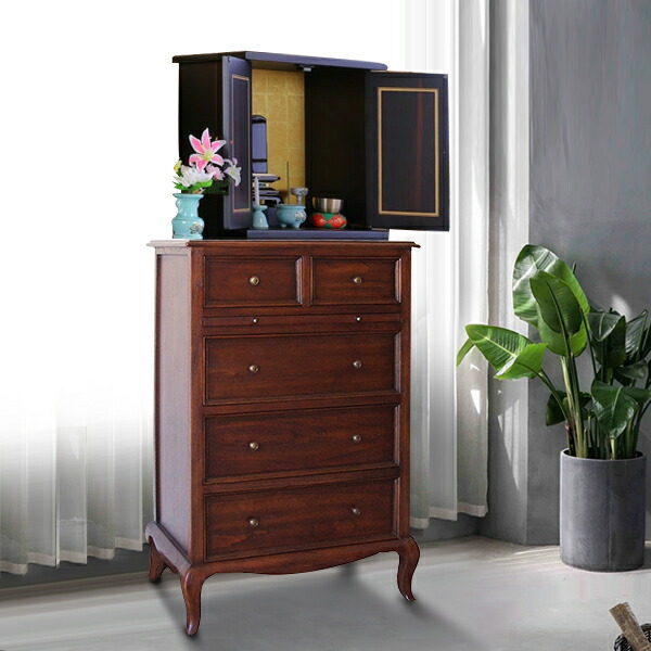 楽天市場】仏壇台 4段チェスト 幅61cm ブラウン 仏壇 台