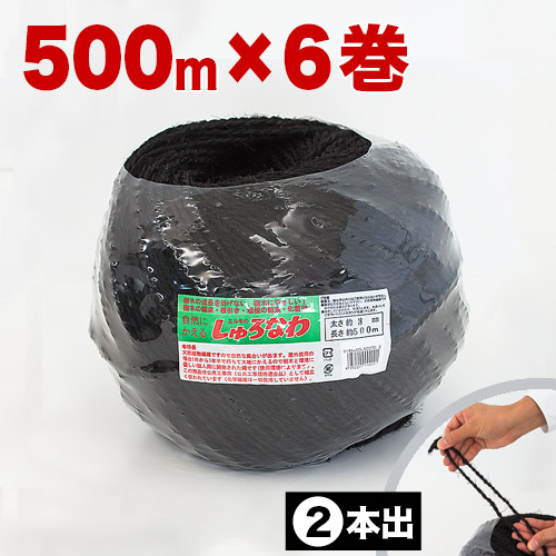 しゅろ縄 玉巻 3mm 500m 黒 二本出 6巻 6個入 入り数6 棕櫚 シュロ クロ ガーデニング 庭 農業 業務資材 支柱結束資材 結束 シュロ縄 麻縄 麻紐 麻ひも Bariflolabs Com