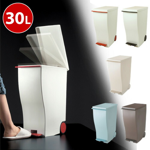 500円OFFクーポン配布中 04/04(土)20:00～ ゴミ箱 スリムペダルダストボックス30L フットペダル式 ウィルス対策 感染予防 ふた付き 蓋付き ペール 手で触れない ペダル開閉 洗える おしゃれ ごみ箱 スリム 大容量 キャスター付き 分別対応 日本製 ごみ箱