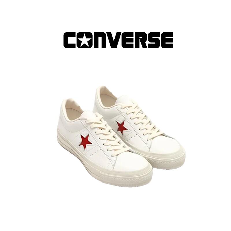 【 CONVERSE / ONE STAR J EB LEATHER 】 メンズ スニーカー コンバース ワンスター シューズ 靴 ホワイトクリムゾンレッド 日本製|GARO1959